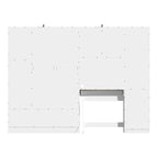 Juego de armario y tocador modernos blancos – Muebles de almacenamiento para dormitorio de 1 persona