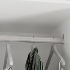 Juego de armario y tocador modernos blancos – Muebles de almacenamiento para dormitorio de 1 persona